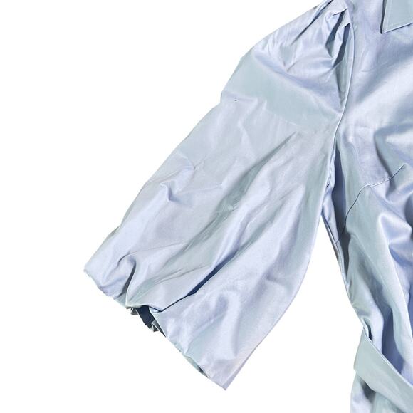 Misook‎ Midi Button Up Shirt Dress Light Blue Size Medium Work Church Preppy - Picture 2 of 6